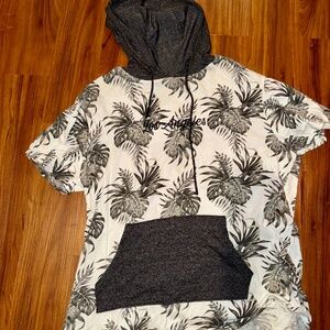 WXYZ Men’s L Monstera Leaf Print Hoodie - Unworn LA Tropical Dream!